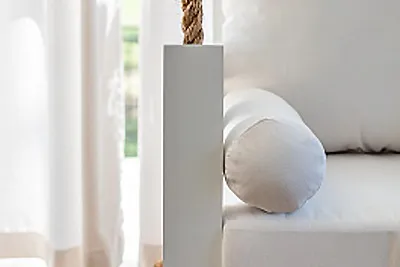 Close Up of the Aluminum Maggie Swing Bed with Sunbrella Cushions and Pillows