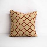 Throw Pillow Made With Sunbrella Accord Crimson 45936-0000 - Reversible (Light Side)