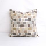 Throw Pillow Made With Sunbrella Blox Slate 45542-0000