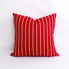 Throw Pillow Made With Sunbrella Harwood Crimson 5603-0000